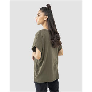 Camiseta de Mujer al por Mayor, Nueva, de Primera Calidad, Informal de Verano, con Decoración de Botones, Métodos de Impresión Digital - Product Image 5