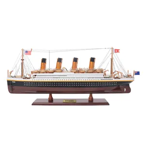 Titanic-réplica hecha a mano de madera, modelo de barco pintado, 60 cm, con soporte de exhibición, coleccionable, Decoración, regalo, venta al por mayor - Product Image 1