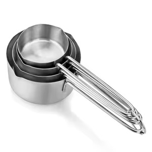 Ensemble de tasses à mesurer en acier de qualité supérieure, marquages faciles à lire gravés, outil de cuisson précis - Product Image 5