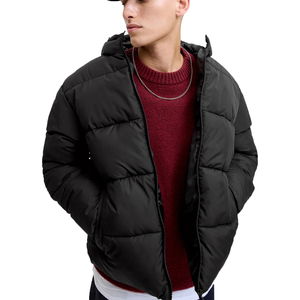 Chaquetas acolchadas impermeables de talla grande para invierno de fabricante de ropa OEM con logotipo personalizado para hombre, ropa informal acolchada - Product Image 5