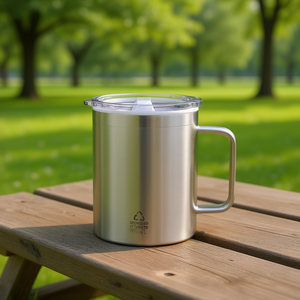Tazza Termica Ecologica Hital in Acciaio Riciclato, Bicchiere in Acciaio Inossidabile, Gadget - Product Image 3