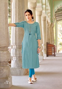Rayon Weaving <b>Kurti</b> for Online Sale - Product Image 4