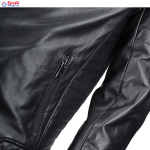 Nueva llegada Hombres Impermeable Negro Textil Moto Chaquetas Mejor Calidad Diseño Premium Cuero Genuino Motocicleta Chaquetas - Product Image 4
