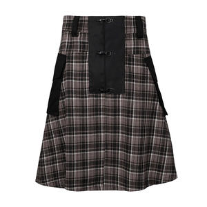 Nueva primavera y verano Cross-border Men's Irish Kilt Plaid Kilt Delantal Scottish Utility Skirt Black Knight - Product Image 2