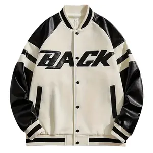 새로운 패션 소년 대학 재킷 사용자 정의 로고 인쇄 레터맨 재킷 남성 스트리트웨어 캐주얼 대표팀 재킷 남성용