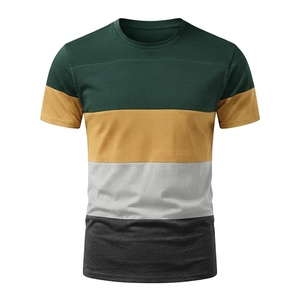 Camiseta de Hombre de Cuello Redondo, Precio Económico, MOQ Bajo, Manga Corta, Tejido de Punto con Detección de Agujas, Nueva Llegada, Alta Calidad - Product Image 1