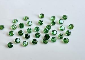 พลอยโกเมนสีเขียว tsavorite ธรรมชาติ2.5มม. เจียระไน-หลวมโกเมนสีเขียว - Product Image 4