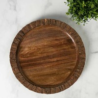 Hot Sale Rustikale Holz Lazy Susan Plattenspieler Rechteck Form Hochwertige Luxus Küchen geschirr Restaurant Serviert ablett Heimgebrauch