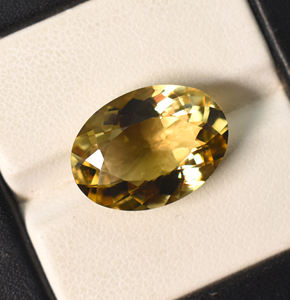 Citrino natural dorado de corte ovalado 18X13X8 mm 9.68 ct, piedra preciosa suelta para la fabricación de joyas - Product Image 2
