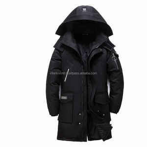 Chaqueta Acolchada de Algodón Blanca para Hombre, con Capucha y Cuello Alto, para Otoño, con Diseño de Dibujos Animados y Logotipo Frontal, Servicio OEM Personalizado - Product Image 1