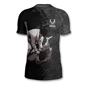 Rashguard duradero de manga corta de secado rápido UPF 50 + protección solar ajuste de compresión apretado perfecto para campamentos de surf y buceo - Product Image 2