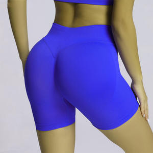 Pantalones cortos sin costuras para mujer, ropa deportiva de cintura alta, entrenamiento para correr, Fitness, gimnasio, yoga, novedad - Product Image 1