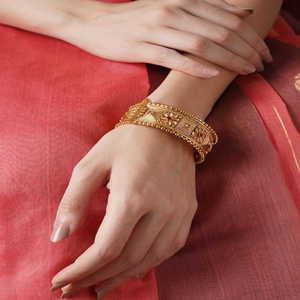 Brazalete de latón dorado, brazalete de moda, pulseras de joyería de moda, brazaletes de joyería de mano para mujer de alta calidad, precio de fábrica - Product Image 2