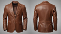 Blouson en cuir pour homme, hiver, double face, col montant, imperméable, respirant, séchage rapide, haute qualité, personnalisable, doublure polaire avant