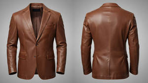 Veste en cuir pour homme, nouvelle mode d'hiver, col montant, imperméable, respirante, haute qualité, doublure en polaire personnalisable, double devant - Product Image 5