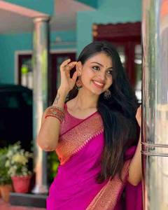 Fancy Pink Organza Jacquard <b>Saree</b> with Unstitched Blouse Indian & Pakistani Apparel Garment with Weaving Work - Product Image 4