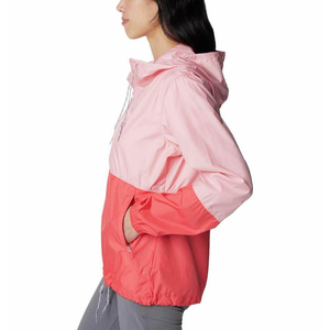 Veste coupe-vent à capuche zippée intégrale pour femme, en tissu recyclé, couleur unie, respirante, coupe-vent, écologique, avec logo personnalisé - Product Image 3