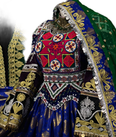 Robe élégante en mousseline de soie pour femmes afghanes, colorée, faite à la main, mode ethnique traditionnelle, de haute qualité, maxi, boutons naturels, à porter au quotidien
