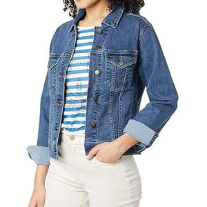Chaqueta Vaquera para Mujer, Transpirable, de Alta Calidad, Color Sólido, en Oferta - Product Image 6