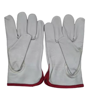 Gants de sécurité pour mécaniciens en cuir véritable de qualité supérieure, flexibles, en cuir de vache, durables, pour la construction, les motos - Product Image 1