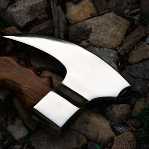 Cuchillo para Pizza de Acero Inoxidable de Grado Industrial Hecho a Mano con Funda de Cuero Fino, Cortador de Pizza Vikingo Forjado a Mano - Product Image 4
