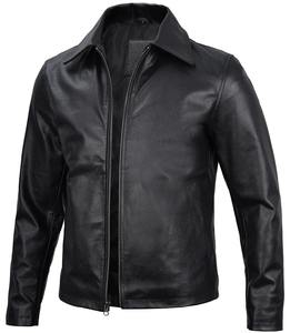 Custom Fashion Winter Clothes <b>Black</b> Color Plain Blank Lambskin Leather Jacket Custom Streetwear Regular Fitted Leather Jacket - Product Image 2