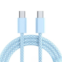 Câble USB 3.0 Type-C vers Type-C 60W en nylon avec câble de charge rapide USB C 3A, longueur 3M 2m pour utilisation avec iPhone