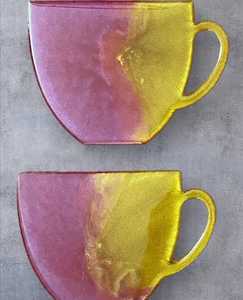 Venta caliente precio barato posavasos de ágata de resina de cuarzo rosa almohadilla de vela para decoración del hogar - Product Image 2