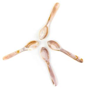 Cucharas de servicio de concha marina ecológicas de estilo bohemio hechas a mano para comedor decoración del hogar HNH Craft SP106 de la fábrica de Vietnam - Product Image 1