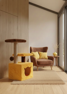 Grattoir pour chat Amistar Sunny Honey de haute qualité, adapté aux chats de toutes races et tailles. - Product Image 4