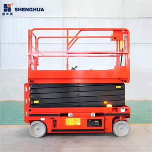 거친 지형용 가위형 리프트 대형 플랫폼 전기 야외 고소작업대 6.8-20m 작업 높이 펜던트 리모컨 - Product Image 5