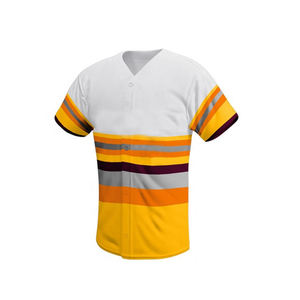 Ensemble d'uniformes de baseball 100 % polyester de bonne qualité, taille courte et grande, respirant, séchage rapide, nom d'équipe personnalisé, vente en gros à bas prix - Product Image 2