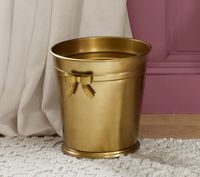 Nouvelle poubelle ronde moderne en laiton style arc, couleur personnalisable, pour la maison, le bureau, comme vase de table et pour la décoration de mariage Diwali