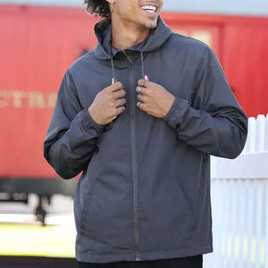 2023 alta calidad OEM impermeable personalizado impresión Logo poliéster cortavientos Sudadera con capucha hombres deportes al aire libre chaqueta de Golf - Product Image 3