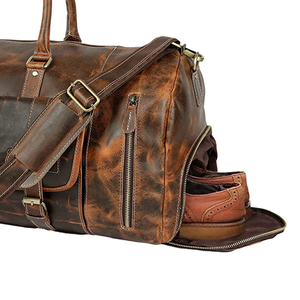 กระเป๋าดัฟเฟิลกระเป๋าหนังแท้สำหรับผู้ชาย - Product Image 6