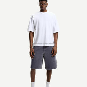 Short en jean pour homme, jorts vintage épais brodés 3D avec strass - Product Image 3