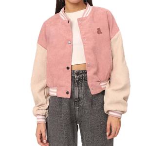 Retailer OEM ODM Service New Autumn Long Sleeve Women Varsity <b>Jacket</b> <b>Ladies</b> <b>Cropped</b> Baseball Uniform Varsity <b>Jackets</b> for Winter - Product Image 3