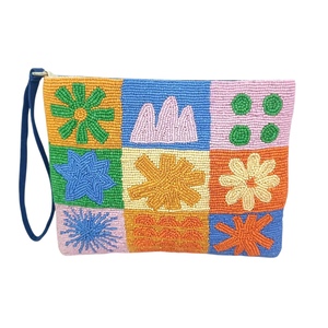 กระเป๋าถือลูกปัดทำมือดีไซน์ใหม่สวยงามกระเป๋าถือแบบเปิดปิดแบบนิ่มกระเป๋าสตางค์มีเชือกผูกประดับเลื่อม - Product Image 1