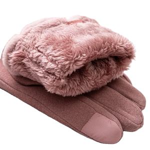Gants d'hiver pour femmes de haute qualité, 100% cuir véritable, marque de luxe, épais, compatibles avec les écrans tactiles, gants de conduite à la mode, en peau de mouton - Product Image 5