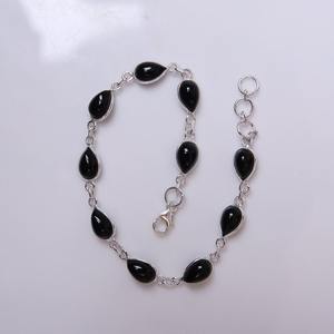 925 Sterling <b>Silver</b> Handmade Gemstone Black Onyx Spinner <b>Bracelet</b> Jewelry 925 <b>Solid</b> Best Quality Wedding Gift Designer Jewelry - Product Image 2