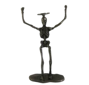 <b>Decorative</b> Aluminium Skulls Hand on Base Rough Brass EPL Table Top Christmas Holiday <b>Decoration</b> Bulk Hand Crafted - Product Image 3