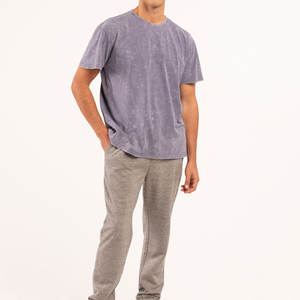 T-shirts pour hommes en coton 100% surdimensionnés, lavés à l'acide, vintage, surdimensionnés, à épaules tombantes, été 230G - Product Image 6