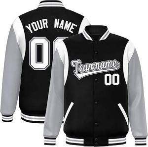 Veste universitaire en laine personnalisée de haute qualité, coupe ajustée, Bomber d'hiver Décoration de broderie élégante Motif de lettres chaudes - Product Image 1