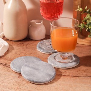 Ensemble de dessous-de-verre en marbre naturel, fait à la main, élégant, décoration de la maison en pierre - Product Image 4