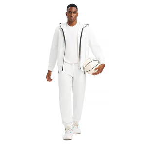 ชุดวอร์มผ้าฝ้าย100% มีฮู้ดสำหรับผู้ชายชุดออกกำลังกาย2ชิ้นชุดวิ่งโลโก้ตามสั่งชุดวอร์มสำหรับทั้งผู้ชายและผู้หญิง - Product Image 4