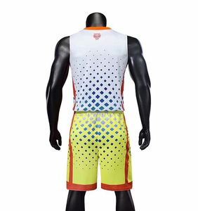 Conjunto de camiseta de baloncesto sublimada para hombre, sin mangas, de malla, con estampado geométrico, ropa deportiva transpirable para adultos - Product Image 1