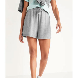 Personalización de alta calidad de las mujeres pantalones cortos de sudor logotipo personalizado de algodón de lana de entrenamiento de sudor corto - Product Image 1