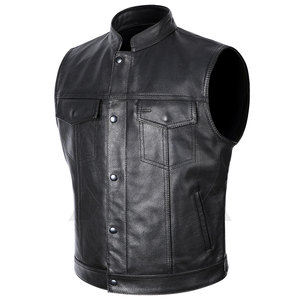 Blouson aviateur en cuir d'hiver vintage pour hommes design personnalisé Gilet de moto respirant et réversible de haute qualité - Product Image 2