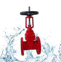 Vanne à boisseau en fonte à étanchéité souple résiliente DN40-300 Classe 150 AWWA C509 Connexion rapide Peinte en rouge pour hydrants