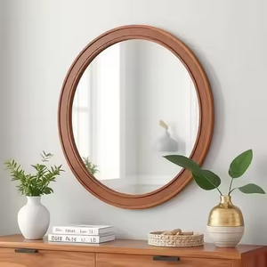 Azora Industries Miroir mural en bois artisanal au design moderne et élégant avec charme rustique pour la décoration intérieure du salon - Product Image 3